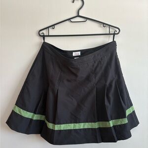 Black Skort with Green Trim - Women's A-Line Skirt